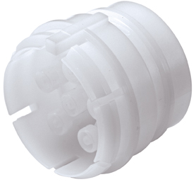 SXF4201 - Sechsfachverb. Stecker Acetal, Schott mit 1,6 mm Acetal Kuppl. Einsätzen ohne Absperrung