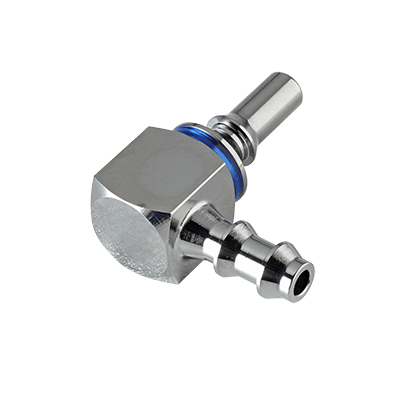 LQ2D2304LBLU - Winkel-Stecker MS-VC mit Locking Tülle 6,4 mm mit Absperrung, blau, Non-Spill