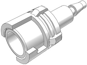 SMFM3 - Submini.-Kupplung Acetal mit 3,0 mm Schlauchtülle ohne Absperrung