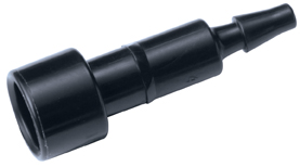 TFFDM3 - 3,0 mm Kuppl. Einsatz mit Absperrung aus Acetal (schwarz)