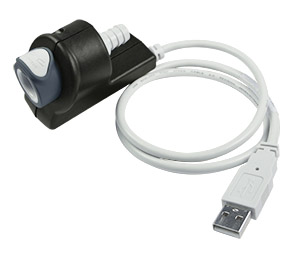 INS4DR1700601 - RFID Kupplung PP mit Schlauchtülle 9,5 mm mit Absperrung, Non-Spill Lesegerät mit USB Schnittstelle