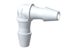 HE230 - Winkel-Schlauchverbinder 1,6 mm, Nylon, weiß