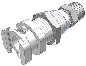 MMD1204 - Multi-Mount Kupplungseinsatz MS-VC mit Klemmverschraubung 6,4 x 4,3 mm mit Absperrung
