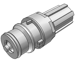 CQHD06200104 - Stecker PP mit 1/4" Flare mit Absperrung metallfrei, High-Purity
