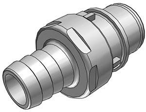 HFC22812 - Stecker PP mit Schlauchtülle 12,7 mm ohne Absperrung