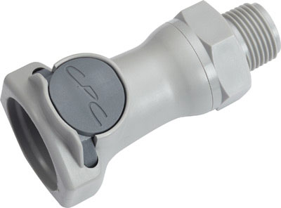 HFC10612BSPT - Kupplung PP mit konischem AG 3/8" BSPT ohne Absperrung