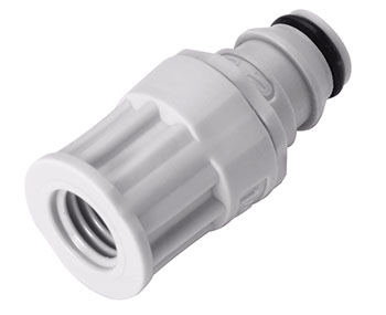 NS1D26042812 - Stecker PP 1/4-28 Flat Bottom IG mit Absperrung, Non-Spill