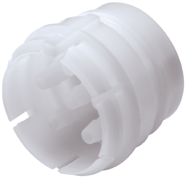 SXM4202 - Sechsfachverb. Stecker Acetal, Schott mit 3,2 mm Acetal Stecker Einsätzen ohne Absperrung