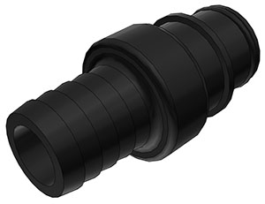 HFC221057 - Stecker PSU mit Schlauchtülle 15,9 mm ohne Absperrung, schwarz  UV-beständig