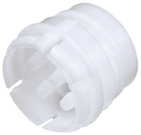 SXF4202 - Sechsfachverb. Stecker Acetal, Schott mit 3,2 mm Acetal Kuppl. Einsätzen ohne Absperrung