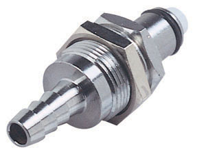 73000 - Stecker MS-VC Schott mit Schlauchtülle 6,4 mm mit Absperrung, NSF (LCD42004 NSF)
