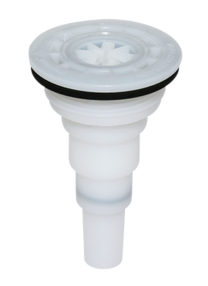 DQPRO20G2NPSPL202 - Einsatz für 2" NPS (ISO G2) Gewinde (Kunststofffässer und IBC-Deckel) HDPE, FKM-Flachdichtung