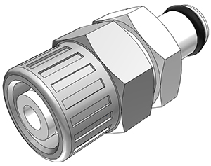 PMC2006 - Stecker Acetal mit Klemmverschraubung 9,5 x 6,4 mm ohne Absperrung