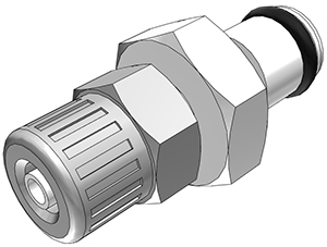 PMC20025 - Stecker Acetal mit Klemmverschraubung 4,0 x 2,5 mm ohne Absperrung