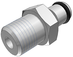 MC2402 - Stecker MS-VC mit konischem AG 1/8" NPT ohne Absperrung