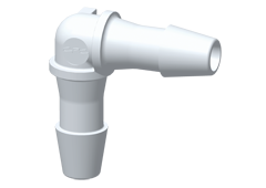 HE570 - Winkel-Schlauchverbinder 4,0 mm, PVDF