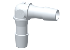 HE1230 - Winkel-Schlauchverbinder 9,5 mm, Nylon, weiß