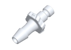 BC530 - Stecker Nylon (weiß) mit 4,0 mm Schlauchtülle