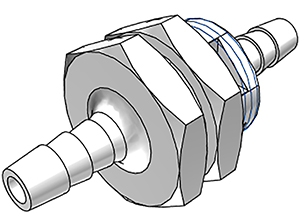 BHU2202 - Schottverbinder Acetal 3,2 x 3,2 mm