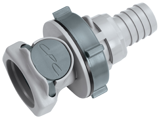 HFC161012 - Kupplung PP Schott mit Schlauchtülle 15,9 mm ohne Absperrung