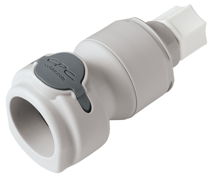 NSHD13006 - Kupplung PP mit Klemmverschraubung 9,5 mm AD mit Absperrung, Non-Spill