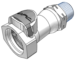 FFC10835BSPT - Kupplung PSU mit konischem AG 1/2" BSPT ohne Absperrung