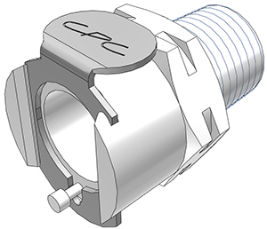 PLC10004BSPT - Kupplung Acetal mit konischem AG 1/4" BSPT ohne Absperrung