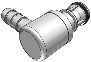 EFC23612 - Stecker PP mit Winkel-Schlauchtülle 9,5 mm ohne Absperrung