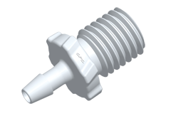GS320 - Schraubstecker Acetal mit 2,4 mm Schlauchtülle