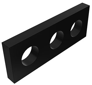 CP103 - Multi-Mount Platte (1/8") mit 3 Stationen für PMM... und MM... Artikel