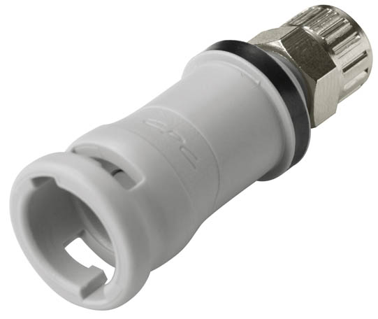 NS2D130412V - Kupplung PP mit Klemmverschraubung 6,4 x 4,3 mm mit Absperrung, Non-Spill, FKM-Dichtung