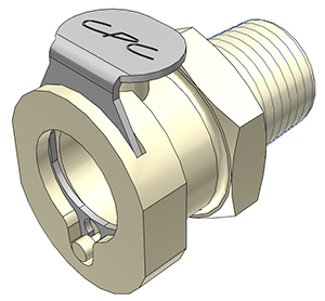 PLC1000412BSPT - Kupplung PP mit konischem AG 1/4" BSPT ohne Absperrung
