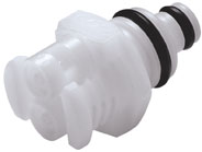 PTC22010EPR - Stecker 2-fach, Acetal m. Schlauchtüllen 1,6 mm ohne Absperrung, EPDM-Dichtung