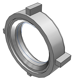 694300 - Plattenmontagemutter (grau) PSU für HFC12, HFC35, HFC75 und FFC - Serien
