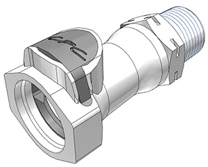 HFC10835BSPT - Kupplung PSU mit konischem AG 1/2" BSPT ohne Absperrung
