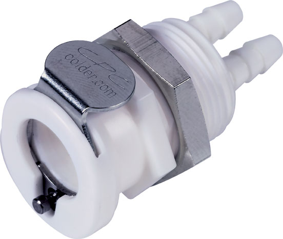 PTC1602096 - Kupplung 2-fach, ABS mit Schlauchtüllen 3,2 mm ohne Absperrung