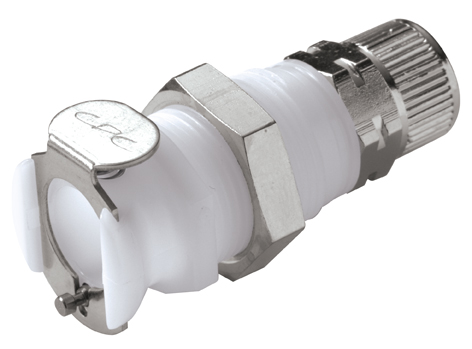 PLC120M8 - Kupplung Acetal Schott/Klemmverschraub. 8,0 x 6,0 mm ohne Absperrung