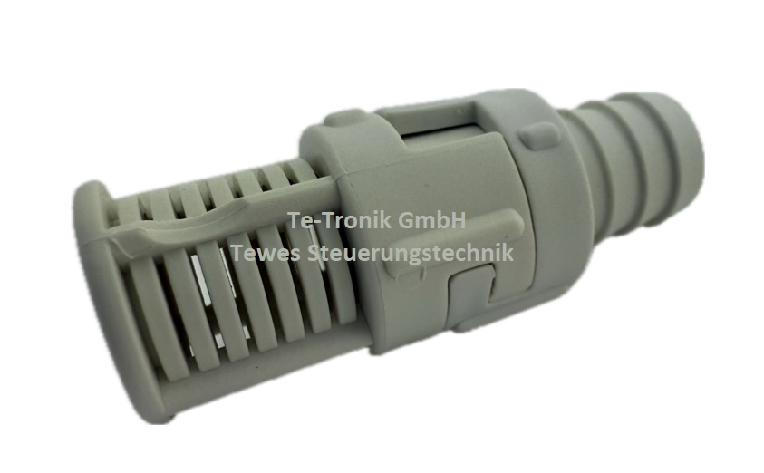 2479001 - Fußventil PP für Tauchrohr 1/2", FKM-Dichtung, Edelstahl 316 Feder