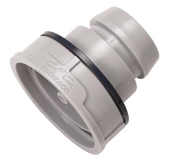 IUDCDTCS3803 - RFID Stecker/CAP 38 mm, Acetal mit Absperrung, mit Gewindedichtung