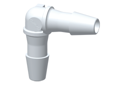 HE470 - Winkel-Schlauchverbinder 3,2 mm, PVDF