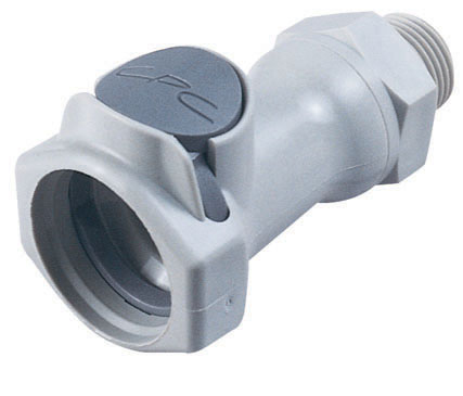 63400 - Kupplung PP mit konischem AG 3/8" NPT ohne Absperrung, NSF (HFC10612 NSF)