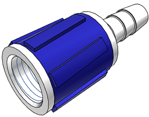 GM430M2 - Schraubkupplung Nylon mit 3,2 mm Schlauchtülle